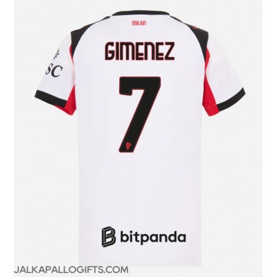 AC Milan Santiago Gimenez #7 Vieraspaita Naiset 2025-26 Lyhythihainen AC Milan Santiago Gimenez #7 Vieraspaita Naiset 2025-26 Lyhythihainen